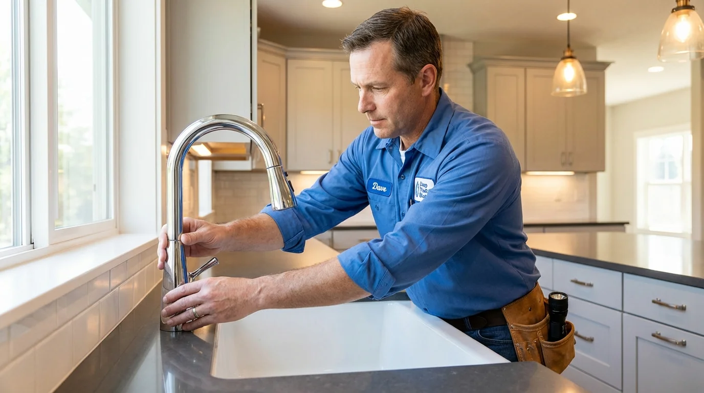 Kitchen faucet installation by Johns Plumbing LLC in Bland